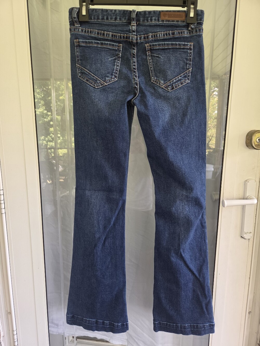 Girls Rock And Roll Denium Dark Blue Sailor Button Flared Jeans. Sz 14 - Picture 3 of 9
